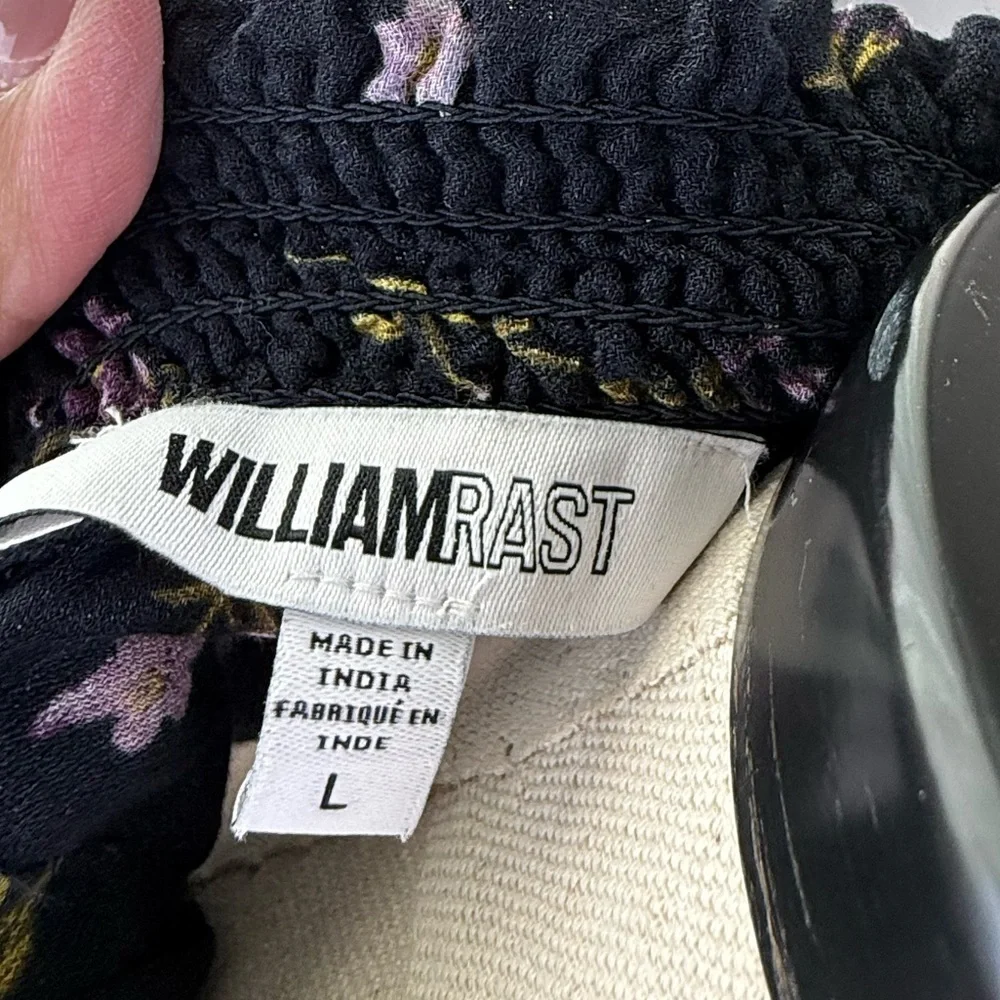 William Rast Navy Floral Blouse - Picture 3 of 4